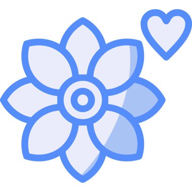 Çiçek ikonu doldurulmuş - özet biçiminde