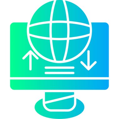 küresel vektör simgesi modern basit vektör illüstrasyonu