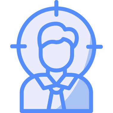 Avatar iş adamı simgesi - taslak biçimi