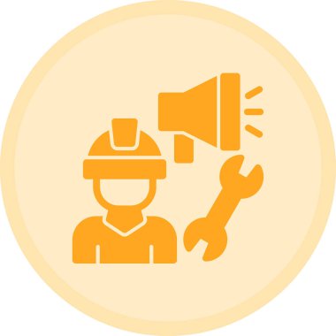 Bir inşaat işçisinin tornavidayla vektör çizimi