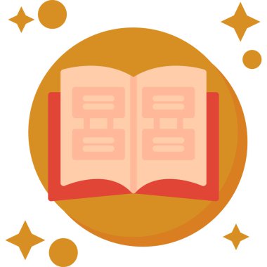 Kitap. Web simgesi basit illüstrasyon