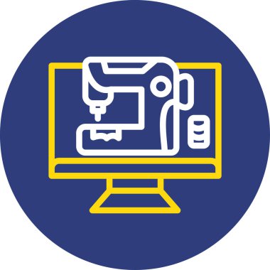 Bilgisayar. Web simgesi basit illüstrasyon