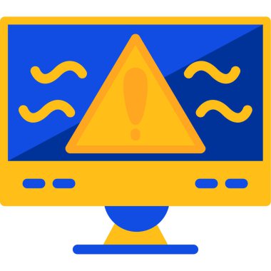 Düz biçimli bilgisayar monitörü web simgesi