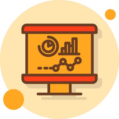 iş grafiği ikon vektör illüstrasyonu