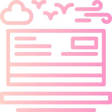 bulut internet simgesi ana hat biçiminde