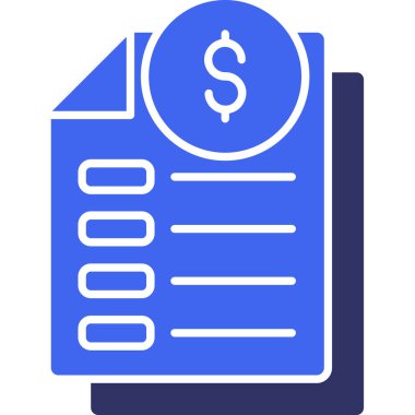 işletme muhasebe finans simgesi düz ana hatlı