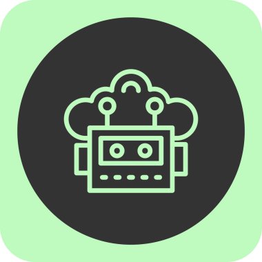 Bulut hesaplama simgesi vektör illüstrasyonu