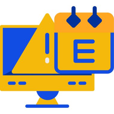 Bilgisayar. Web simgesi basit illüstrasyon