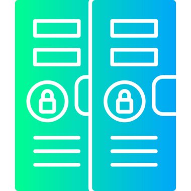 veri güvenlik simgesi, vektör illüstrasyonu