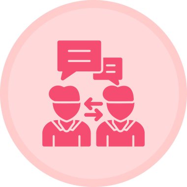 Bir sohbet simgesinin vektör illüstrasyonu