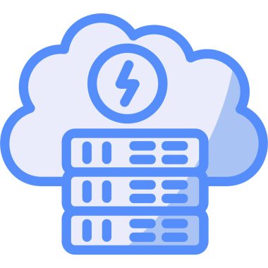 veri depolama veritabanı simgesi ana hat biçiminde