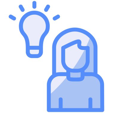 Bir fikrim var. Web simgesi basit illüstrasyon