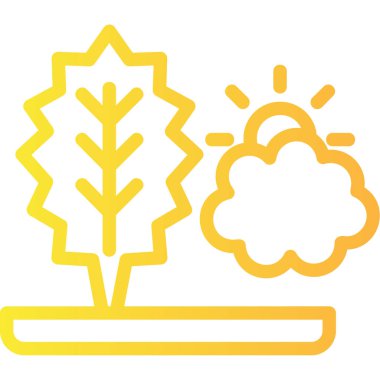 Bir bitki simgesinin vektör illüstrasyonu