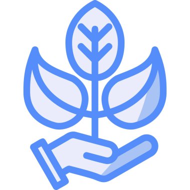 Ekoloji çevre ekolojisi simgesi - dış hat biçimi