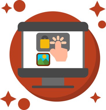 Video oyunu düz simgesi, vektör illüstrasyonu