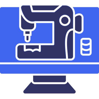 Mikroskop. Web simgesi basit illüstrasyon