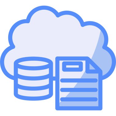 Bulut veri depolama simgesi doldurulmuş özet biçimi