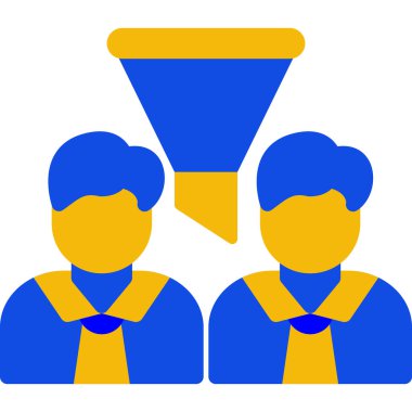 Grup insanlarının simgesi. özet insanlar takım vektör renk düz izole