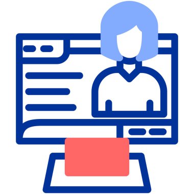 avatar. Web simgesi basit illüstrasyon