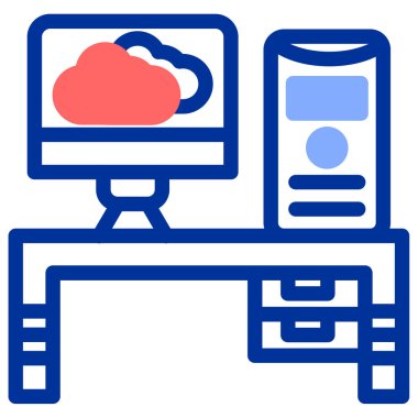 Bulut. Web simgesi basit illüstrasyon