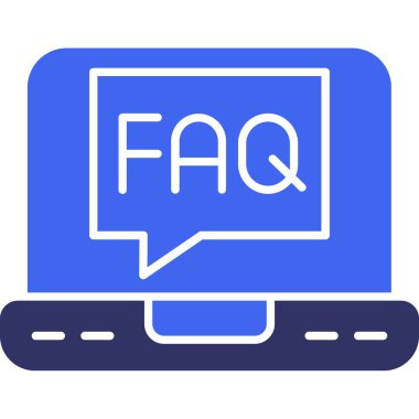 soru ve faq simgesi, vektör illüstrasyonu