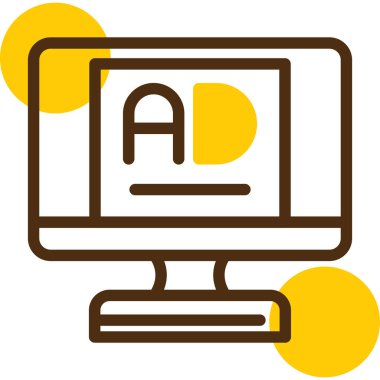 bir harf ile bilgisayar ekranı