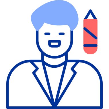 Öğrenci. Web simgesi basit illüstrasyon