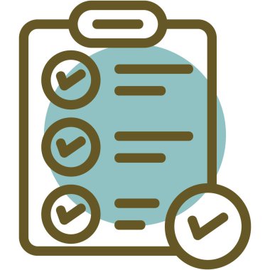 Kontrol listesi. Web simgesi basit illüstrasyon