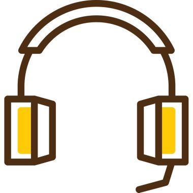 kulaklık simgesi vektör illüstrasyonu