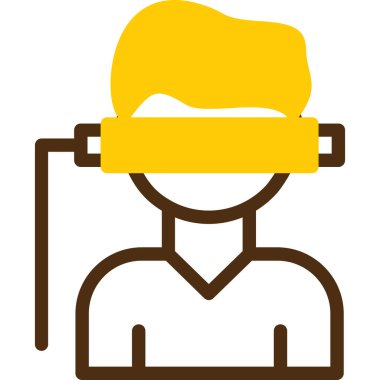 sanal gerçeklik ikonu. Web için sanal gözlük vektör simgesinin özeti