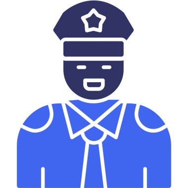 polis web simgesi basit illüstrasyon