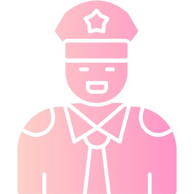 polis simgesi vektör illüstrasyonu