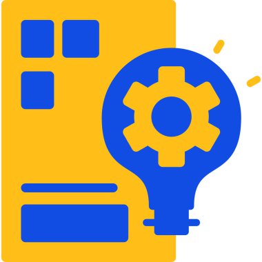 dişli ayarlama fikri simgesi - taslak biçimi