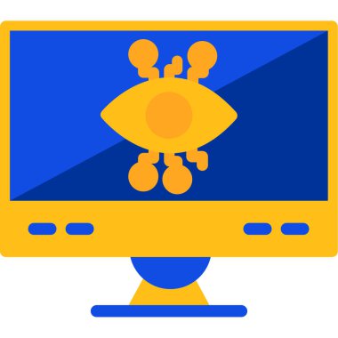 Bilgisayar. Web simgesi basit illüstrasyon