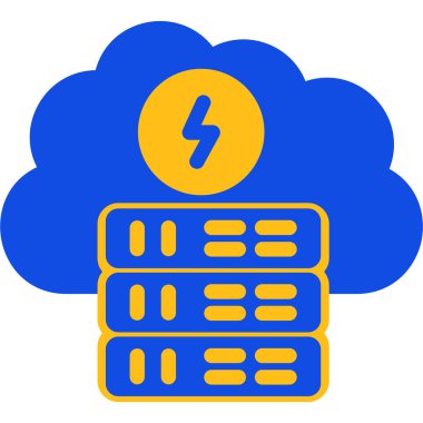 Sunucu. Web simgesi basit illüstrasyon
