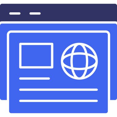 - İnternet. Web simgesi basit illüstrasyon