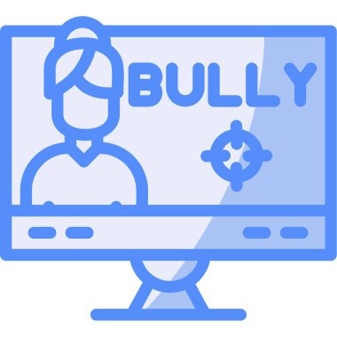 Modern simge vektör illüstrasyonuna zorbalık