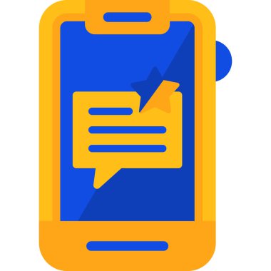 Mesaj var. Web simgesi basit illüstrasyon