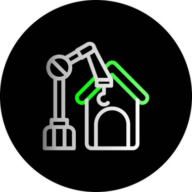 Moda tarzı izole edilmiş arka planda emlak evi simgesi