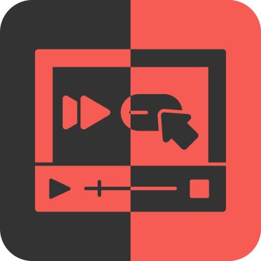 video player simgesi. vektör çizim