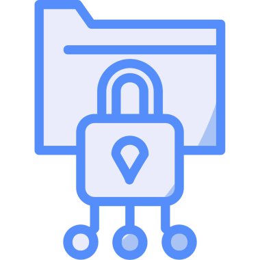 asma kilit güvenlik simgesi, vektör çizimi