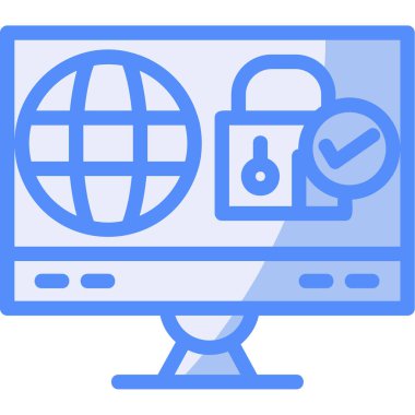 İnternet web simgesi, basit illüstrasyon