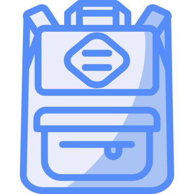 sırt çantası simgesi, modern tasarım basit illüstrasyon