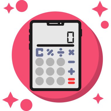 hesap makinesi simgesi vektör illüstrasyonu