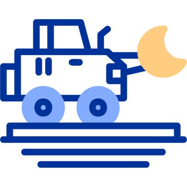 gece ay simgesi, ana hatlı vektör çizimi