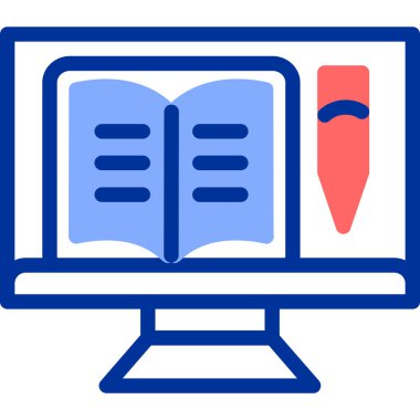 Kitap. Web simgesi basit illüstrasyon