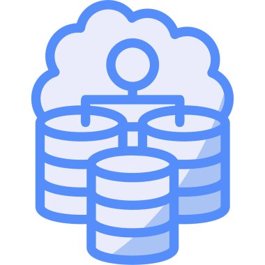 Sunucu. Web simgesi basit illüstrasyon