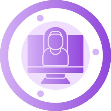 Simgesi olan dizüstü bilgisayarın vektör illüstrasyonu