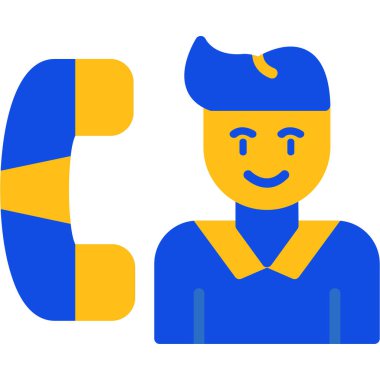 Ukrayna bayrağı taşıyan adam, vektör, illüstrasyon