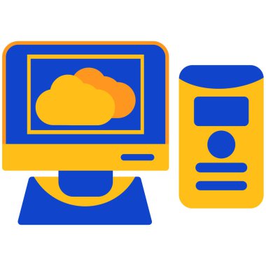 bulut depolama ikonu vektörü.